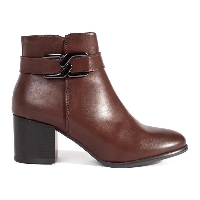 Sergio Leone smeđe gležnjače na visoku petu smeđa