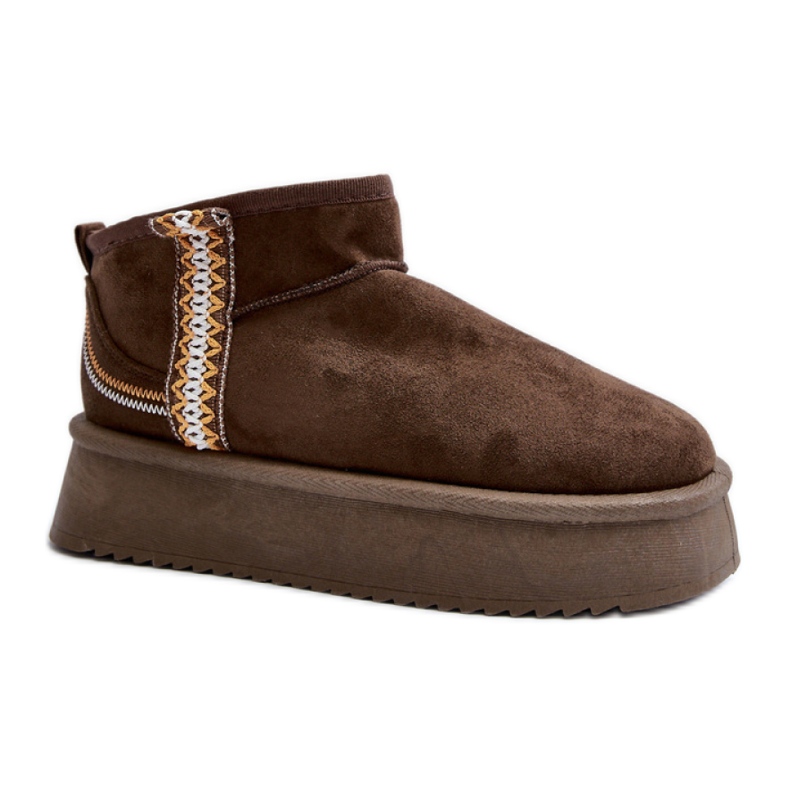 Ženske čizme za snijeg s platformom, antilop, tamno zelene boje zelena