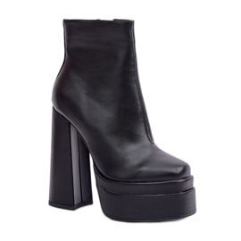 Ženske crne gležnjače na masivnu platformu crna