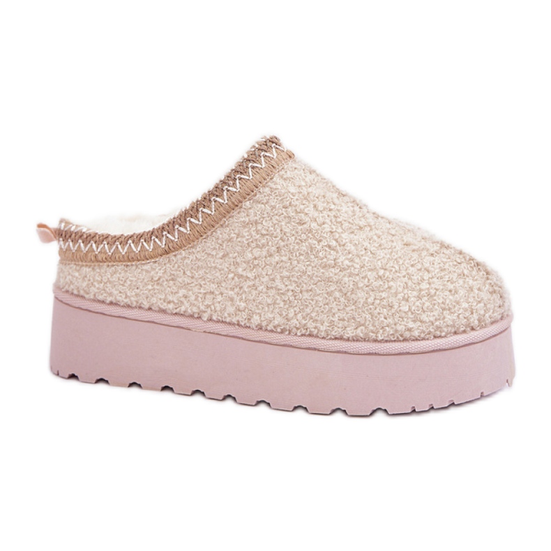 Ženske čizme za snijeg s platformom bež boje