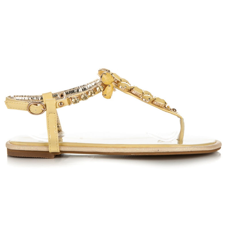 Vices Lakirane sandale od žutih kristala žuta boja