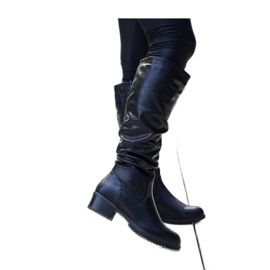 Crne izgužvane Angelico čizme - Solea crna