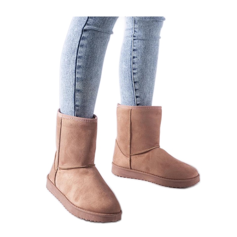 Ružičaste izolirane klasične Libero - Solea čizme za snijeg ružičasta