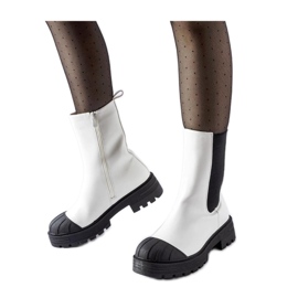 Bijele klasične izolirane Chelsea čizme od Porcigatone - Solea bijela