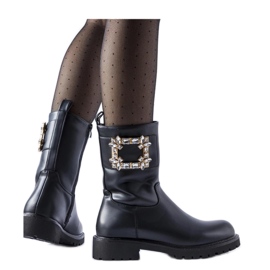 Crne gležnjače ukrašene Wagner - Solea cirkonima crno