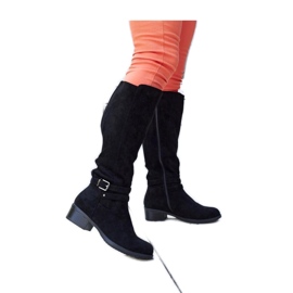 Crne izolirane čizme od eko brušene kože Aldisio - Solea crna