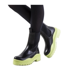 Crne gležnjače sa zelenim potplatom Nester - Solea crna