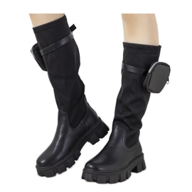 Crne čizme s torbom Joly - Solea crna