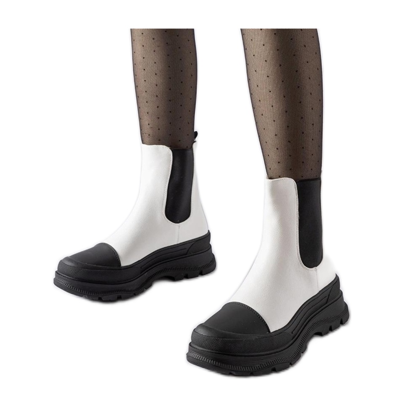 Bijele gležnjače sa sportskim potplatom Ermanno - Solea bijela