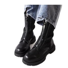 Crne gležnjače s čarapama Napolitani - Solea crna