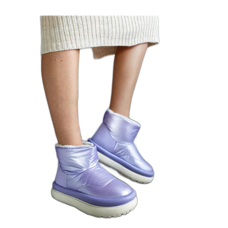 Ljubičaste tople čizme za snijeg s platformom ljubičasta