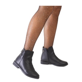 Crne klasične gležnjače od eko kože crna