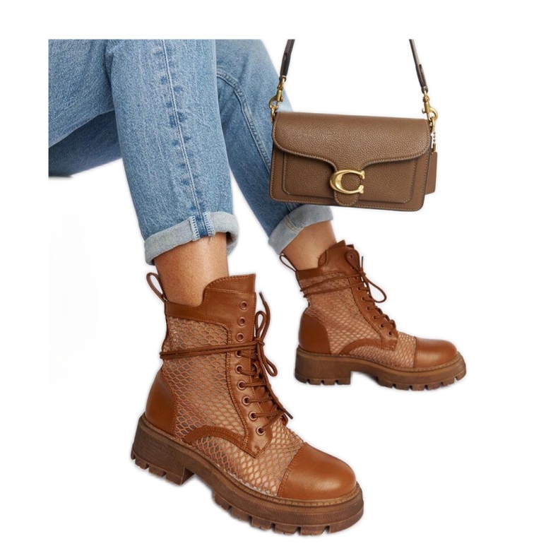 Smeđe prozirne čizme smeđa