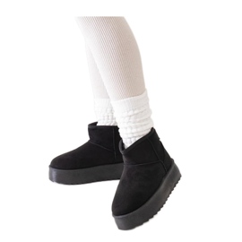 Crne ležerne čizme za snijeg s visokom platformom crna