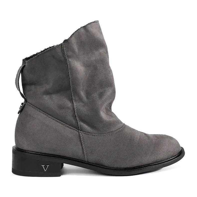 Shelvt Sive gležnjače s gornjištem na volane siva