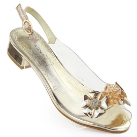 Sabatina Prozirne ravne sandale sa zlatnim kamenčićima iz Sabatine