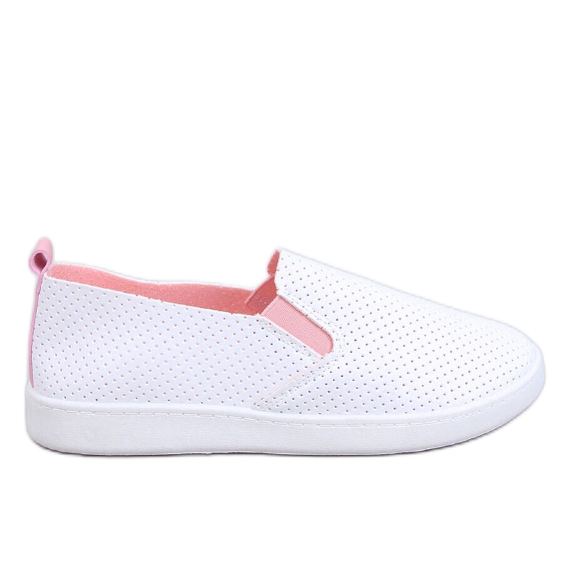 BIJELO/ROZA slip-on tenisice bijela