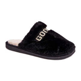 Ženske papuče od mekanog krzna crna