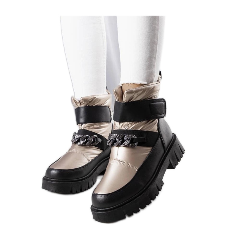 Zlatne čizme za snijeg s lancem Ephraim - Solea