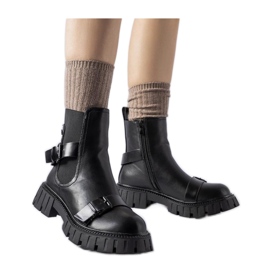 Crne gležnjače s masivnim Fontarine potplatom - Solea crna