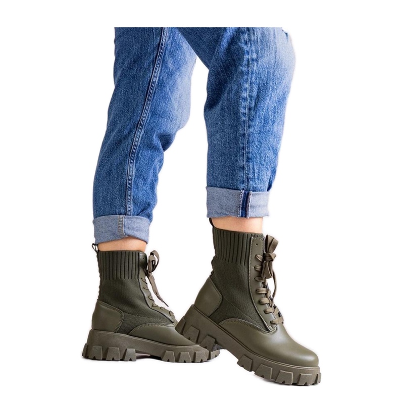 Zelene gležnjače s elastičnim gornjištem Zogba - Solea zelena