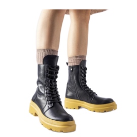 Crne tenisice sa žutim đonom Quennie - Solea crno