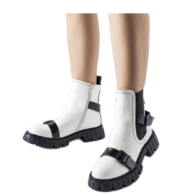 Bijele gležnjače s masivnim potplatom iz Fontarine - Solea bijela