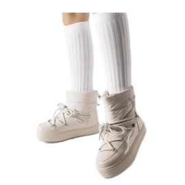 Bež izolirane čizme za snijeg s elastikom Oslavia - Solea
