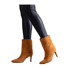 Smeđe čizme na visoku petu Bileis - Solea smeđa