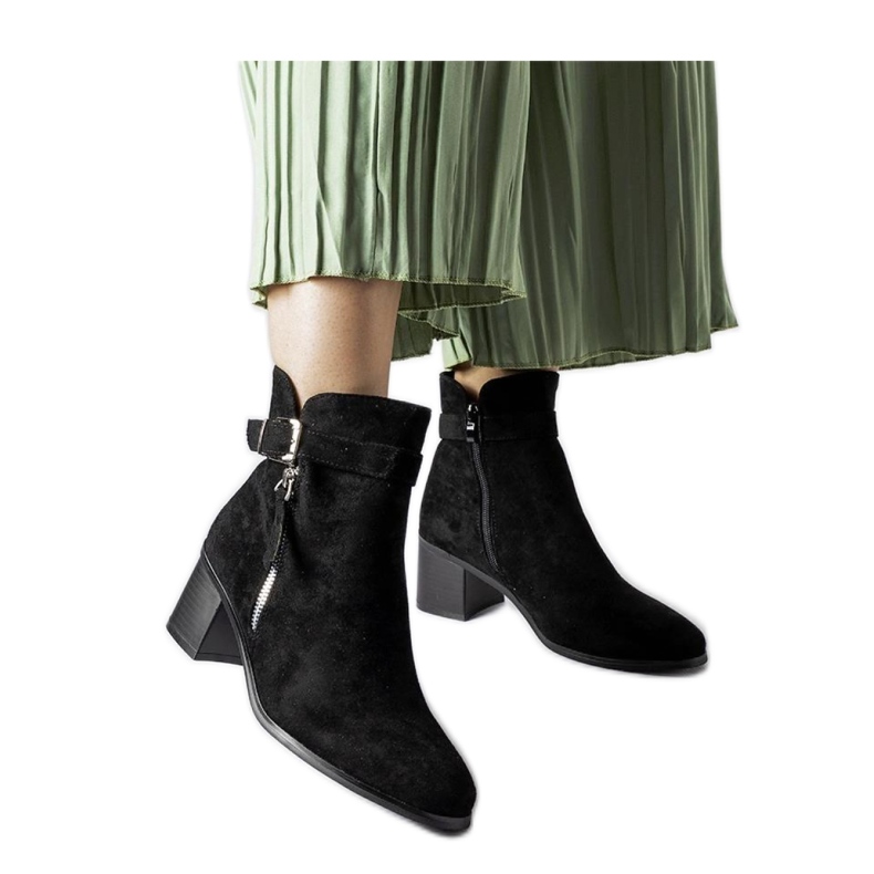 Crne gležnjače s niskom petom Bédard - Solea crno