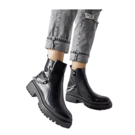 Crne gležnjače s lancem crna