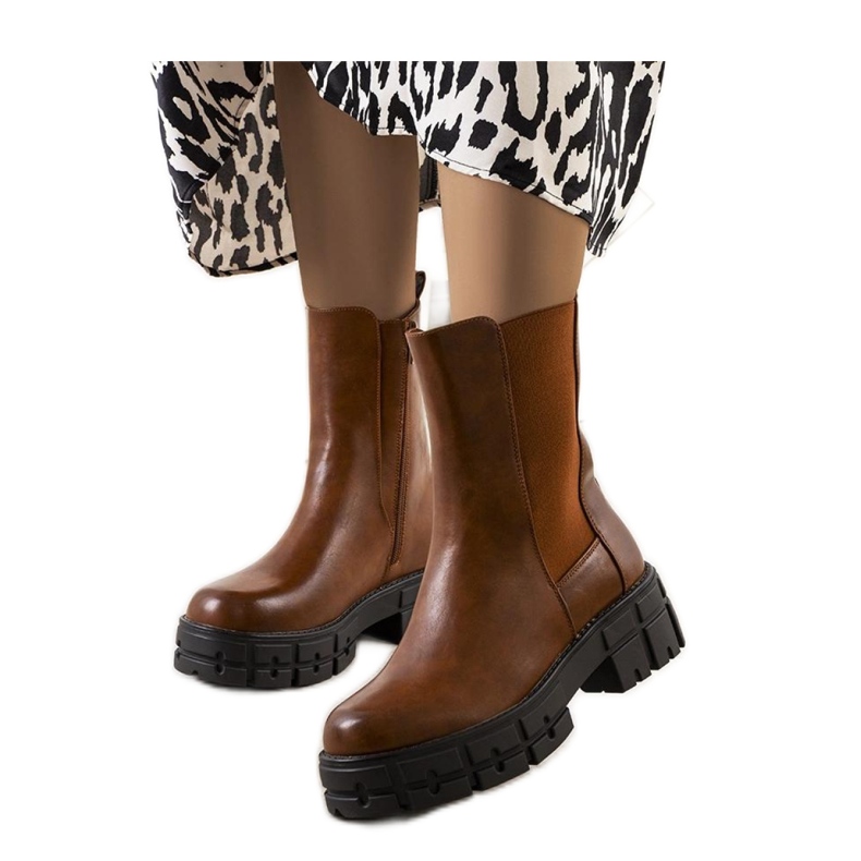 Smeđe ženske čizme smeđa