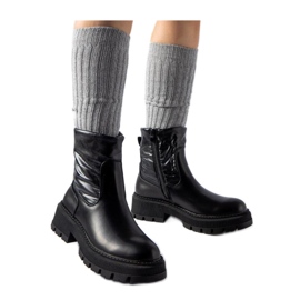 Crne gležnjače s ukrasnim gornjištem crno