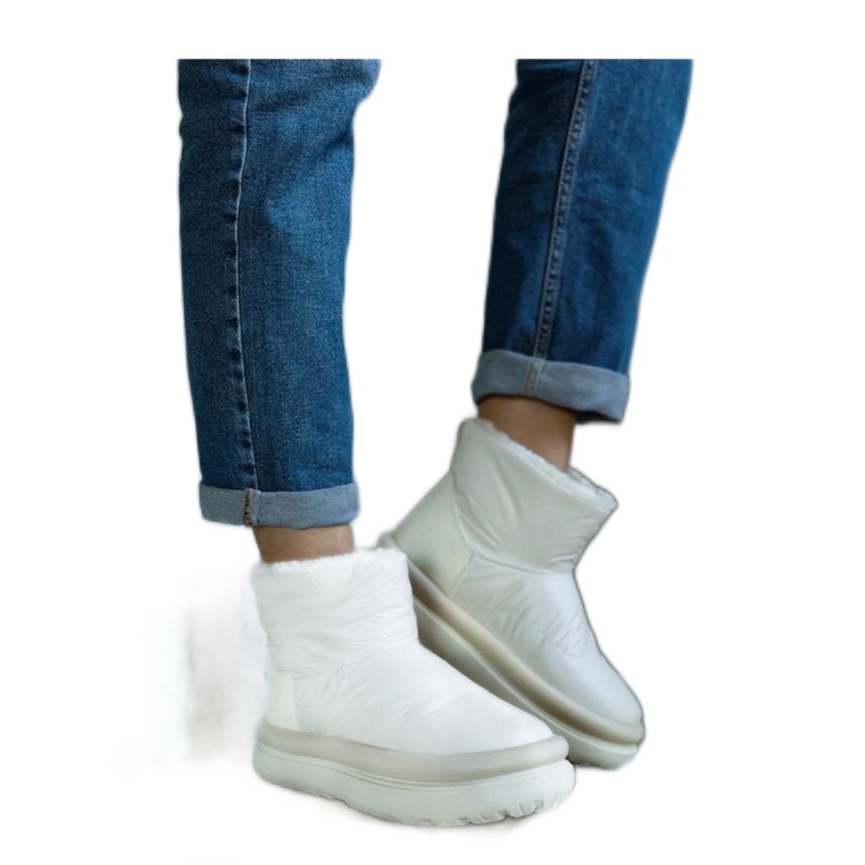 Bež tople čizme za snijeg s platformom