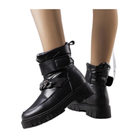 Crne čizme za snijeg s lancem crna