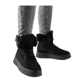 Crne čizme za snijeg s platformom crna