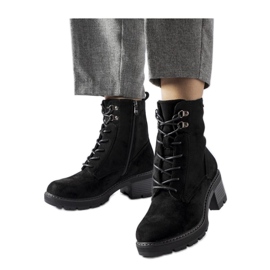 Crne gležnjače na vezanje crna