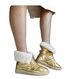 Zlatne izolirane čizme za snijeg s ovratnikom zlatni