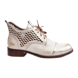 Ažur čizme Model Zazoo 2878/004 Zlato zlatni