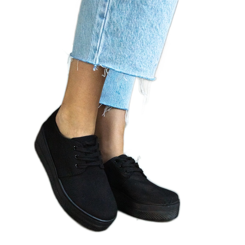 Crne cipele Lunde s platformom crno