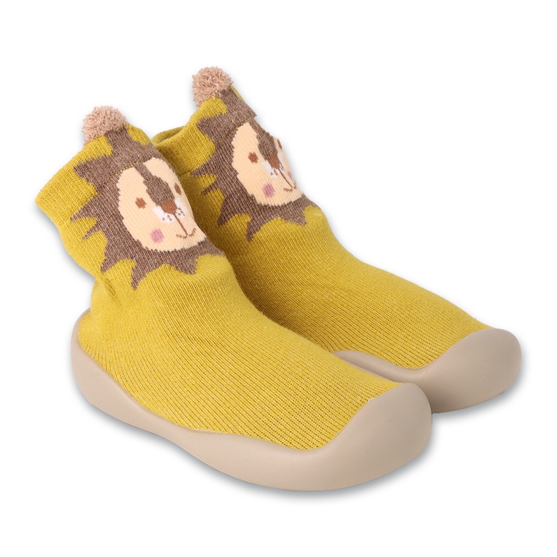 Befado žuto/smeđe papuče s motivom životinja 002P077 žuta boja