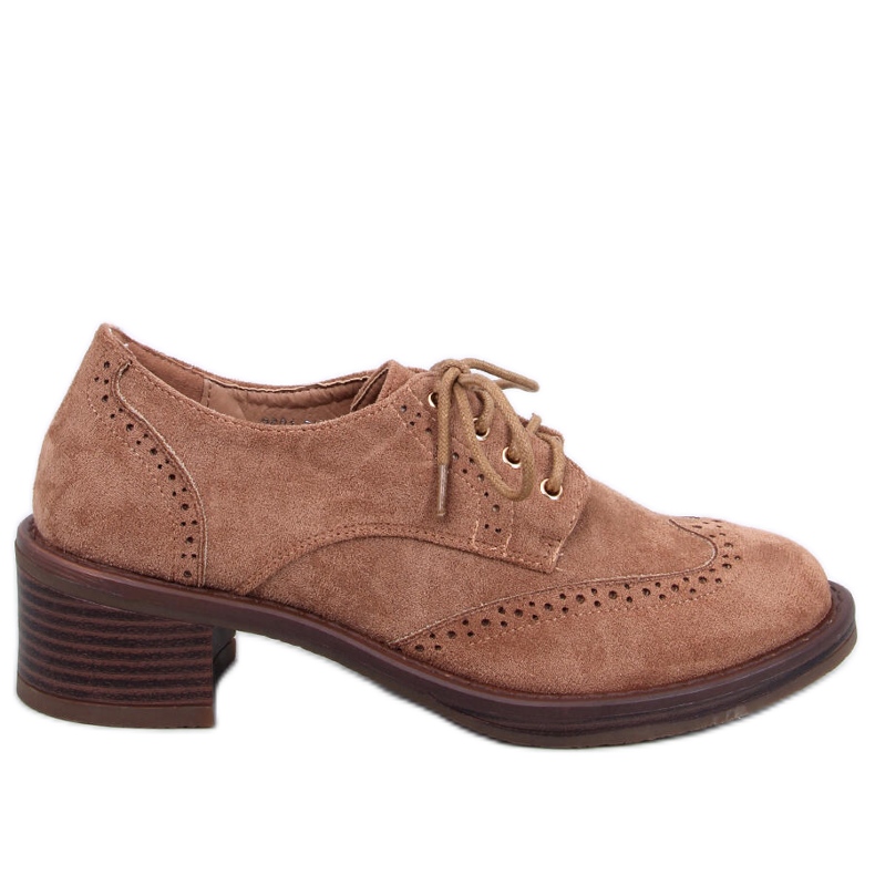 Oxfords Camel Visoke potpetice smeđa