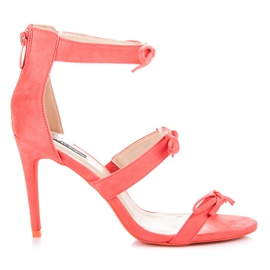 Vices Sandale na visoku petu s mašnama narančasta