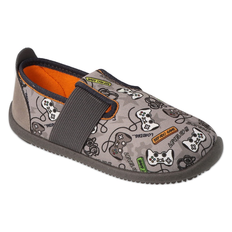 Befado dječje papuče, kožni umetak, elastični donji dio, 901Y021, sive siva