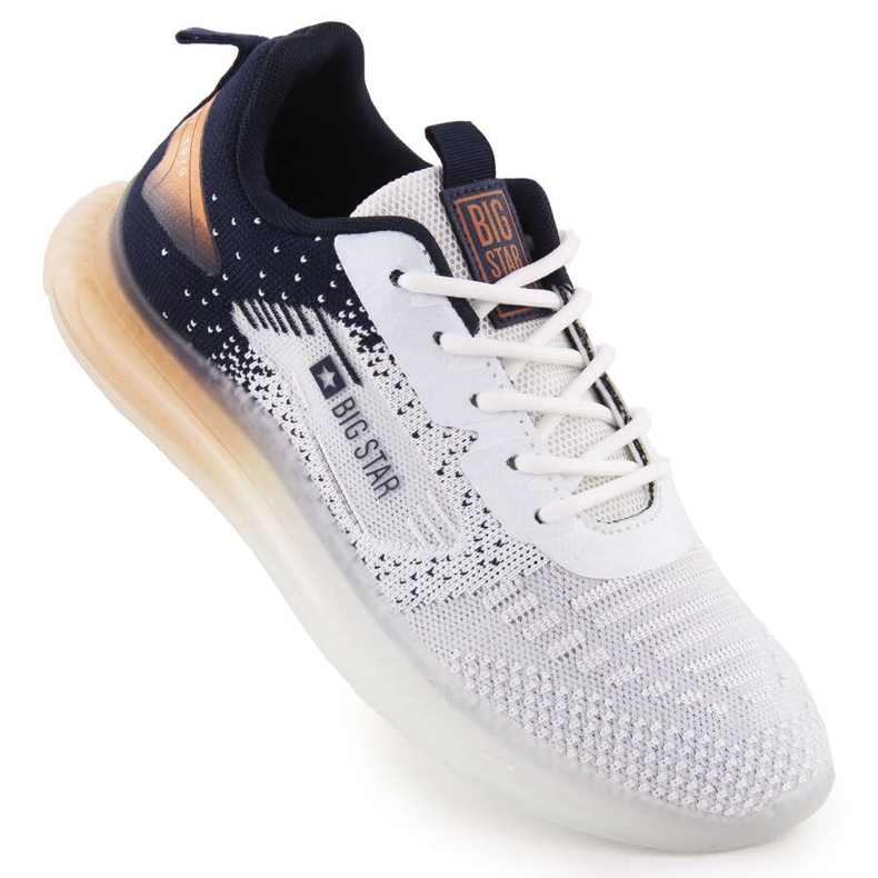 Big Star Velike i crne muške sportske cipele Velika zvijezda NN174474 bijela