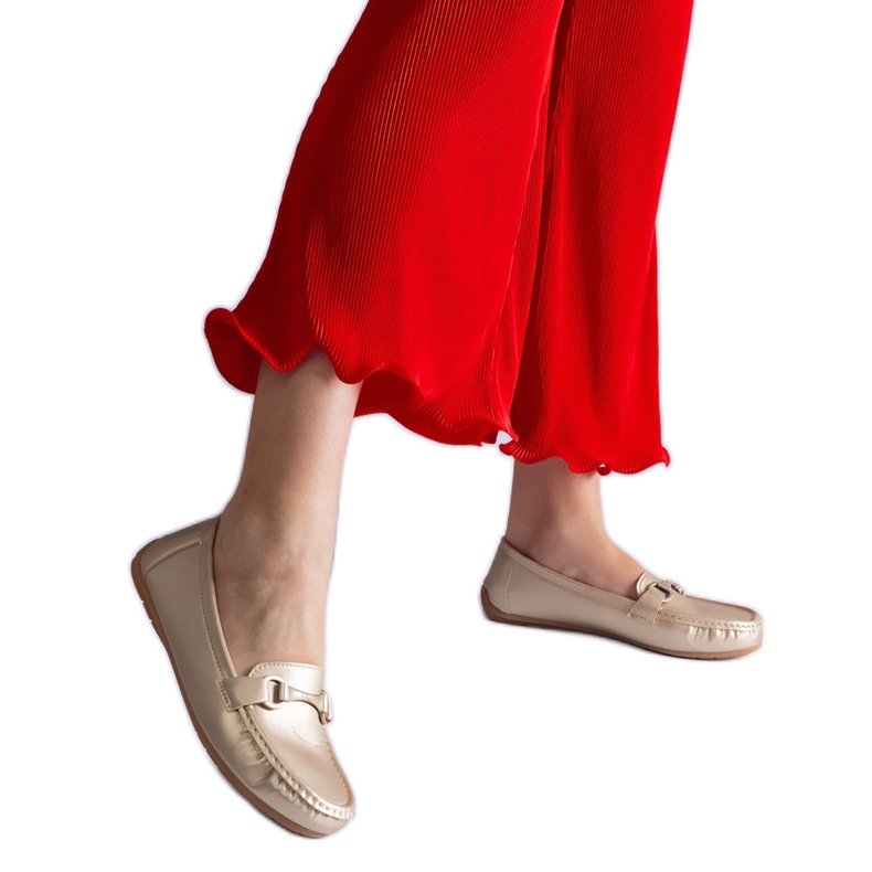 Zlatna klasična eko natikači metalna koža