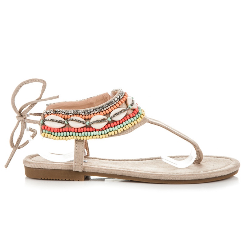 Vices Vezane etno sandale smeđa