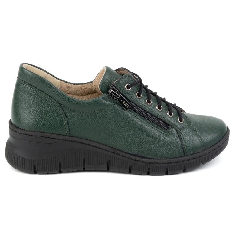 Olivier Ženske kožne cipele sa debelim đonom, 1236 zelena