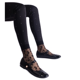 Crne balerinke s lakiranim vrhom, kopčaju se na čičak crna