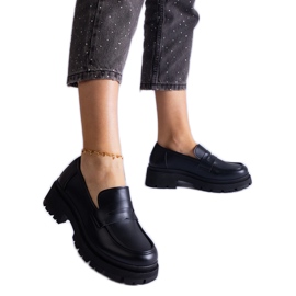 Crne mokasine od eko kože crna